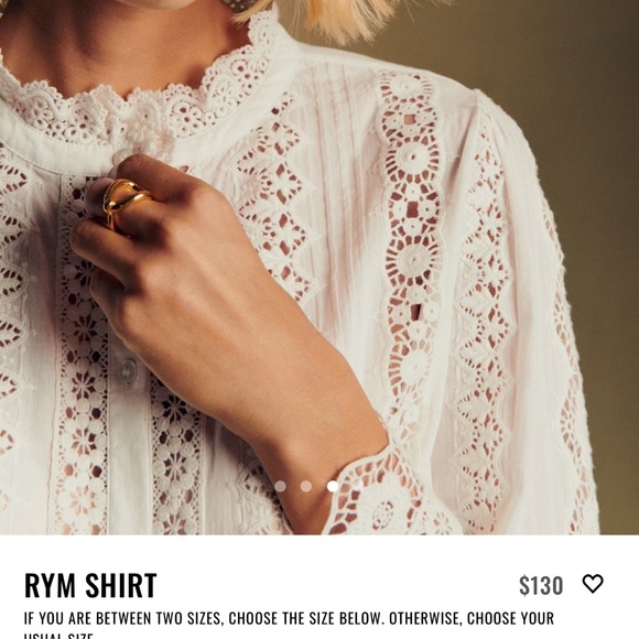Sezane Rym Blouse in Ecru - Picture 4 of 10